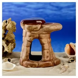 Декорация для аквариума "Воротца", коричневая, 14х11х17 см