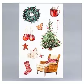 Декоративная наклейка "Домашний уют 2" белый фон 30х50 см