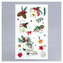 Декоративная наклейка "Ночнички" белый фон 30х50 см