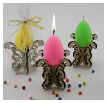 Декоративная свеча Пасхальные кружева