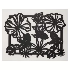 Декоративное панно деревянное "Рыбки" 39х50(45х55)см