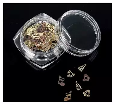 Декоративные элементы «Новогоднее», цвет золото/розовое золото