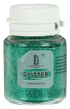 Декоративные блёстки Luxart Luxglitter (Сухие), 20 мл, зелёный