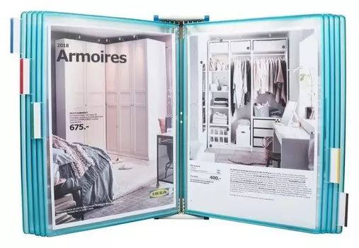 Демосистема настенная Tarifold Candy Line А4, 10панел.синий кристалл 414171