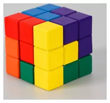 Деревянная развивающая игрушка Сложи кубик 6х6х6 см