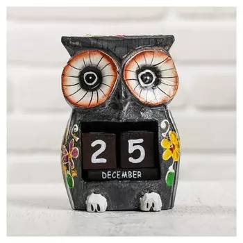 Деревянный календарь "Сова" 8,5х6х13 см