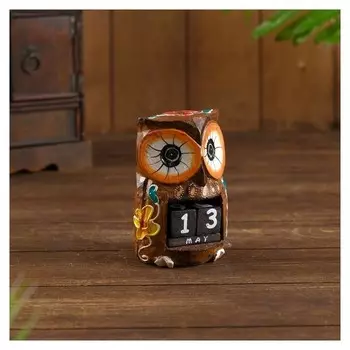 Деревянный календарь "Сова" 8,5х6х13 см