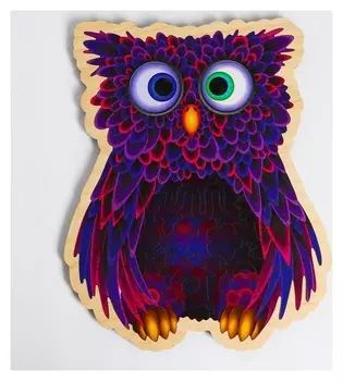 Деревянный пазл в рамке «Сова» 31×25 см