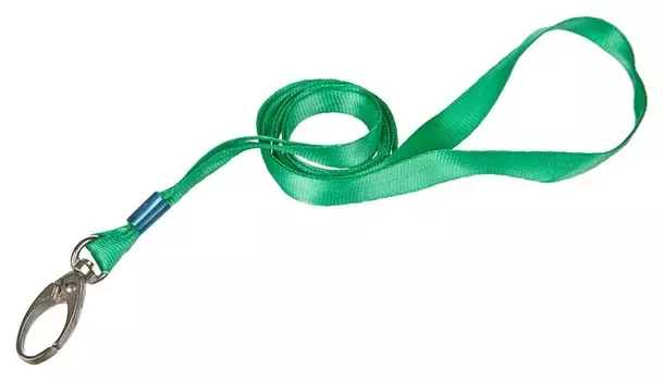 Держатель для бейджа Promega Office на карабине зеленыйk-1084