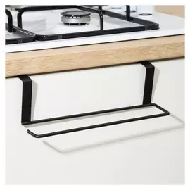 Держатель для полотенец на дверцу 3 см доляна, подвесной, 24,5×8,5×7 см, цвет черный