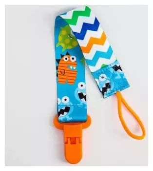 Держатель для пустышки на ленте "Монстрики"