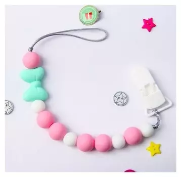 Держатель для пустышки «Нежность» с прорезывателем