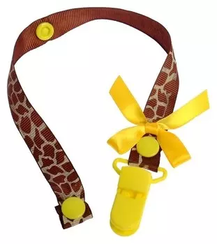 Держатель для пустышки, ниблера «Жирафик» на ленте