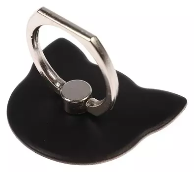 Держатель-подставка с кольцом для телефона Luazon, в форме "Кошки", чёрный