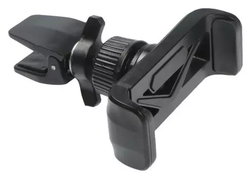 Держатель телефона в дефлектор, раздвижной 6- 9 см, вращение 360, черный