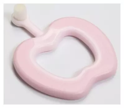 Детская зубная щетка с мягкой щетиной, цвет розовый