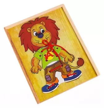 Детский развивающий набор «Шнуровка животные»