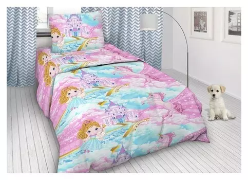 Детское постельное бельё 1,5 сп. «Фея и единорог»