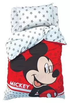Детское постельное бельё 1,5 спальное Микки маус Звездочки