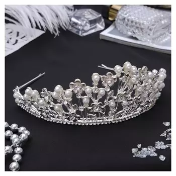 Диадема для волос "Королева" цветочная феерия