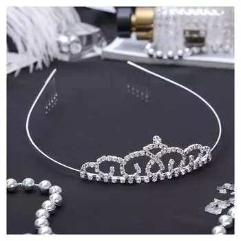 Диадема для волос "Вирджиния" вензеля, 3 см