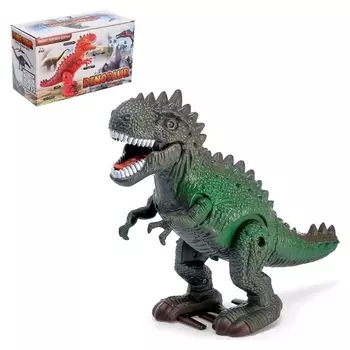 Динозавр «Рекс» работает от батареек, световые и звуковые эффекты