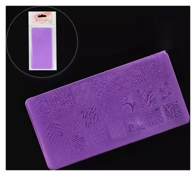 Диск для стемпинга пластиковый, 6 × 12 см, абстрактные узоры