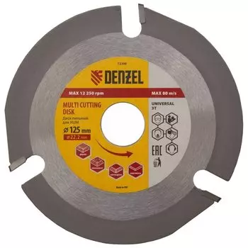 Диск пильный для ушм, "Мультирез", 125 мм, посадка 22.2 мм