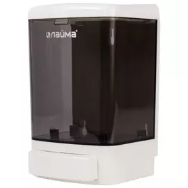 Диспенсер для жидкого мыла ЛАЙМА, наливной, 1 л, ABS, белый (тонированный)