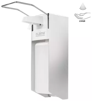 Диспенсер локтевой для дезинфицирующих средств для рук и антисептика Laima, 1 л, с еврофлаконом, 605707