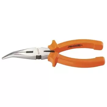 Длинногубцы изогнутые Classic, 160 мм, шлифованные, пластмассовые рукоятки