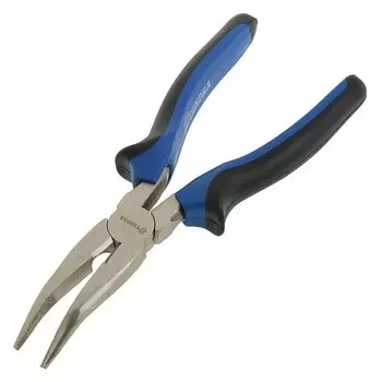 Длинногубцы изогнутые Tundra, никелированные, 200 мм