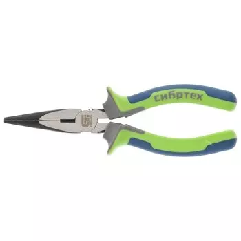 Длинногубцы прямые 160 мм, фосфатирование, трехкомпонентные рукоятки