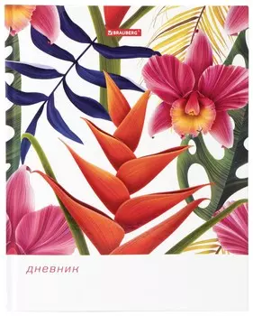 Дневник 5-11 класс 48 л., твердый, выборочный лак, с подсказом, "Тропикано"