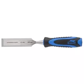 Долото-стамеска, плоская, 28 мм, двухкомпонентная рукоятка, металлический затыльник