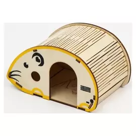 Домик для грызунов "Мышка", фанера, 13,5 х 7,5 см