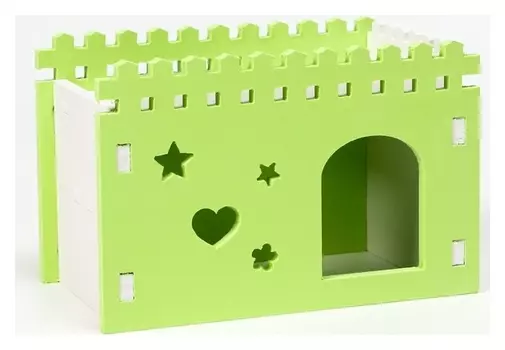 Домик для грызунов с отверстием под поилку, 14 х 8 х 9 см