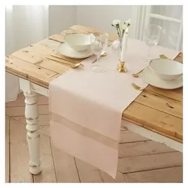 Дорожка "Этель" 130х35 см, цв. пудровый с золотой нитью, 100% хлопок, 163 г/м2