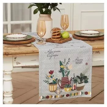 Дорожка "Этель" Hygge 40*146 см, 100% хлопок, саржа 190 г/м2