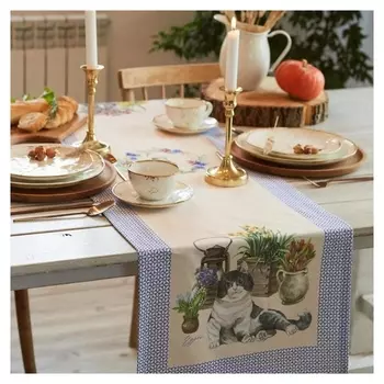 Дорожка «Этель» уютные коты 40*146 см