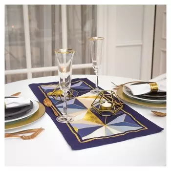 Дорожка на стол "Этель" геометрия 30х70 см, 100% хл, саржа 190 гр/м2