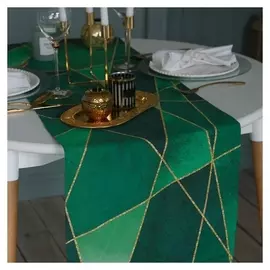 Дорожка на стол «Этель» изумруд 40х146 см