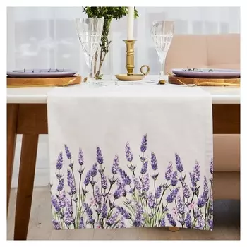Дорожка на стол "Этель" Lavender 40х146 см, 100% хлопок, саржа 190 г/м2