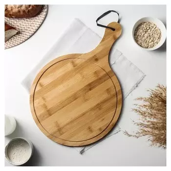 Доска для подачи круглая «Бамбук», 44×29 см