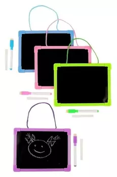 Доска для рисования двухсторонняя картонная, маркер + мел