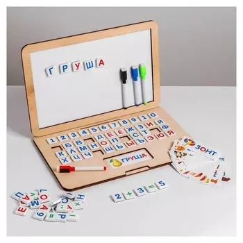 Доска магнитная деревянная "Ноутик"