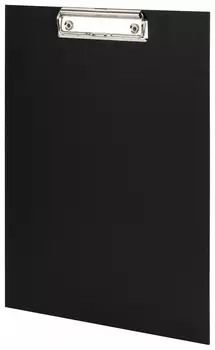 Доска-планшет Staff "Everyday" с прижимом А4 (225х316 мм), картон/бумвинил, черная, 229051