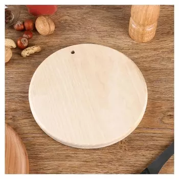 Доска разделочная, береза, круглая, 20 см
