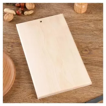 Доска разделочная, береза, прямоугольная 30х18х1,9 см