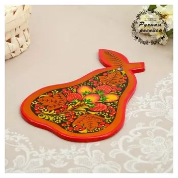 Доска разделочная «Груша», хохлома